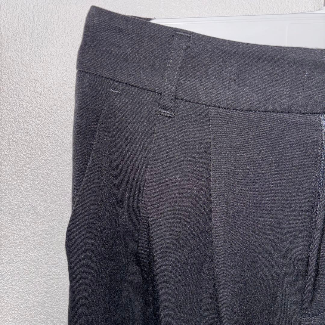 LOWRYS FARMブラックテーパードグロップドパンツ M d692 4