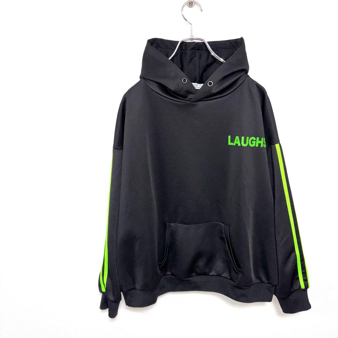 Without Meet LAUGHSフーディー Lサイズ 黒　ライン入d773 3