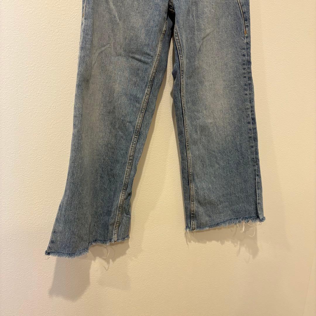 ザラベーシック ワイド デニム ストレート 32 ジーパン　裾カット　Z1975 3