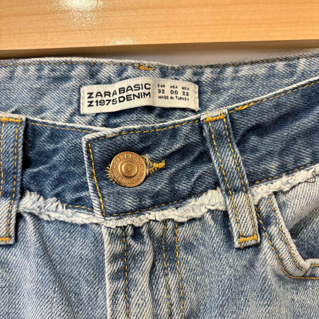 ザラベーシック ワイド デニム ストレート 32 ジーパン　裾カット　Z1975 4