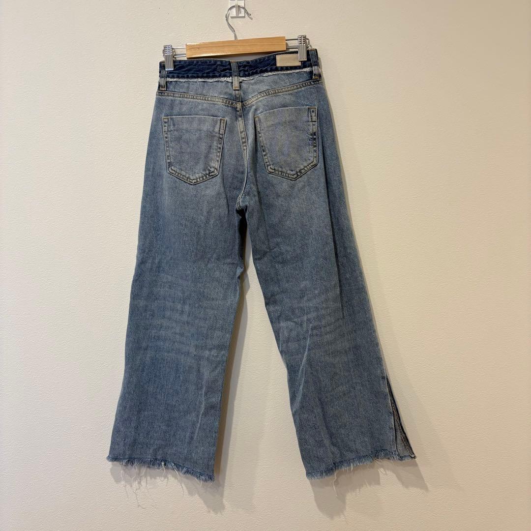 ザラベーシック ワイド デニム ストレート 32 ジーパン　裾カット　Z1975 5