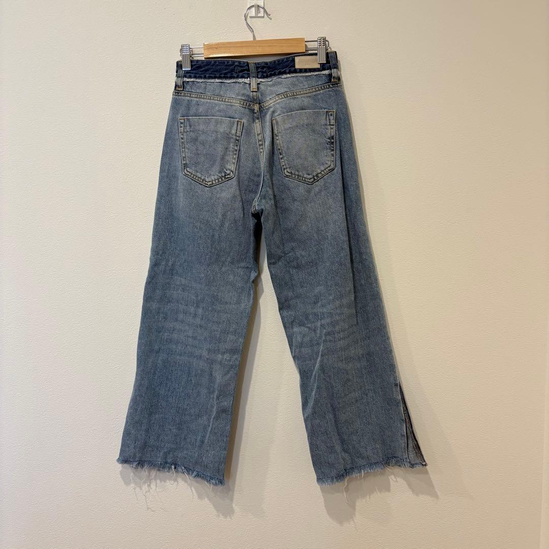 ザラベーシック ワイド デニム ストレート 32 ジーパン　裾カット　Z1975 6