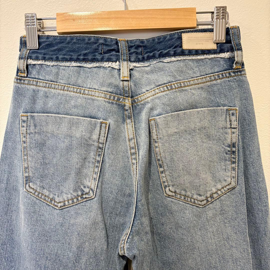 ザラベーシック ワイド デニム ストレート 32 ジーパン　裾カット　Z1975 8
