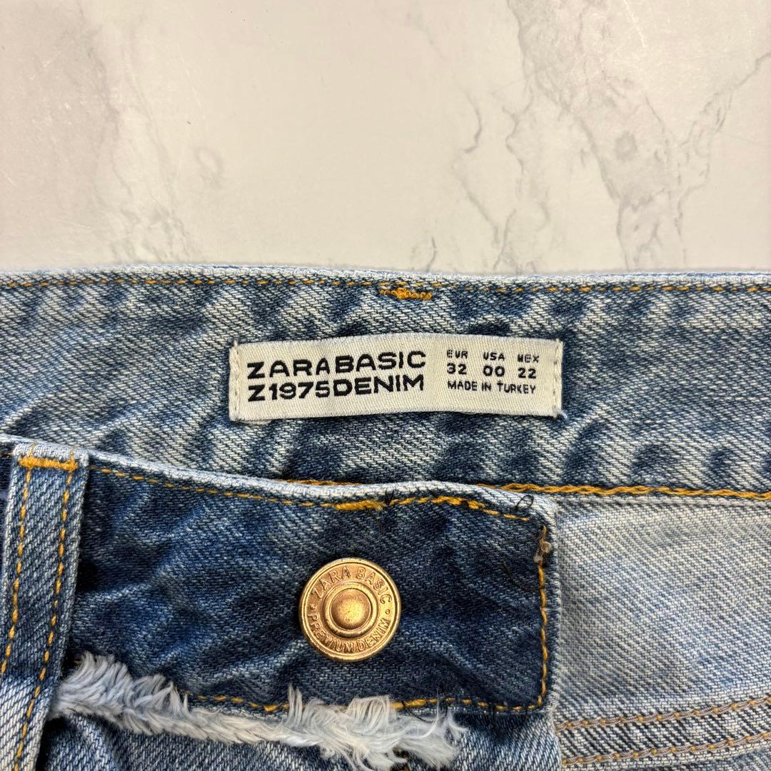 ザラベーシック ワイド デニム ストレート 32 ジーパン　裾カット　Z1975 10