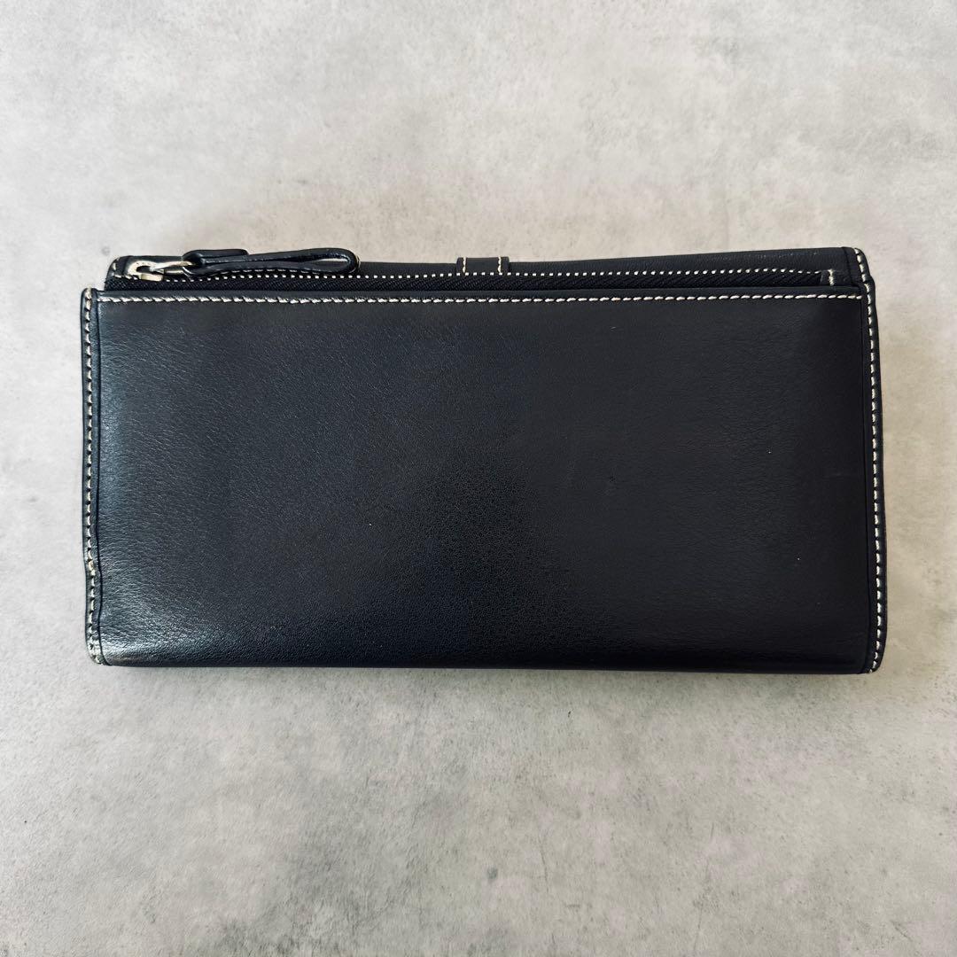 Y2K COACH ソーホー　バックル　レザー　三つ折り財布　IDウインドウ 黒 2