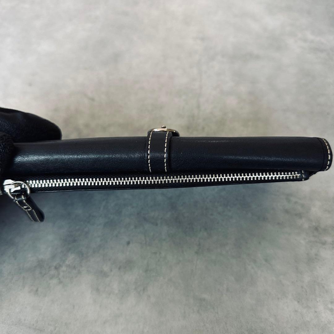 Y2K COACH ソーホー　バックル　レザー　三つ折り財布　IDウインドウ 黒 15