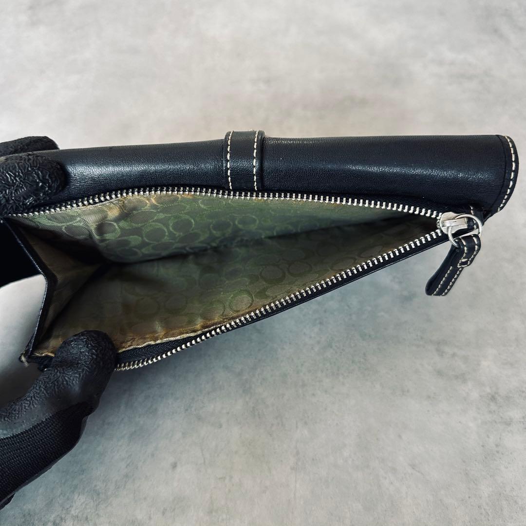 Y2K COACH ソーホー　バックル　レザー　三つ折り財布　IDウインドウ 黒 16