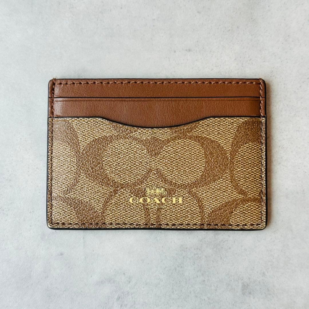 COACH スリム ID カード ケース・シグネチャー キャンバス
