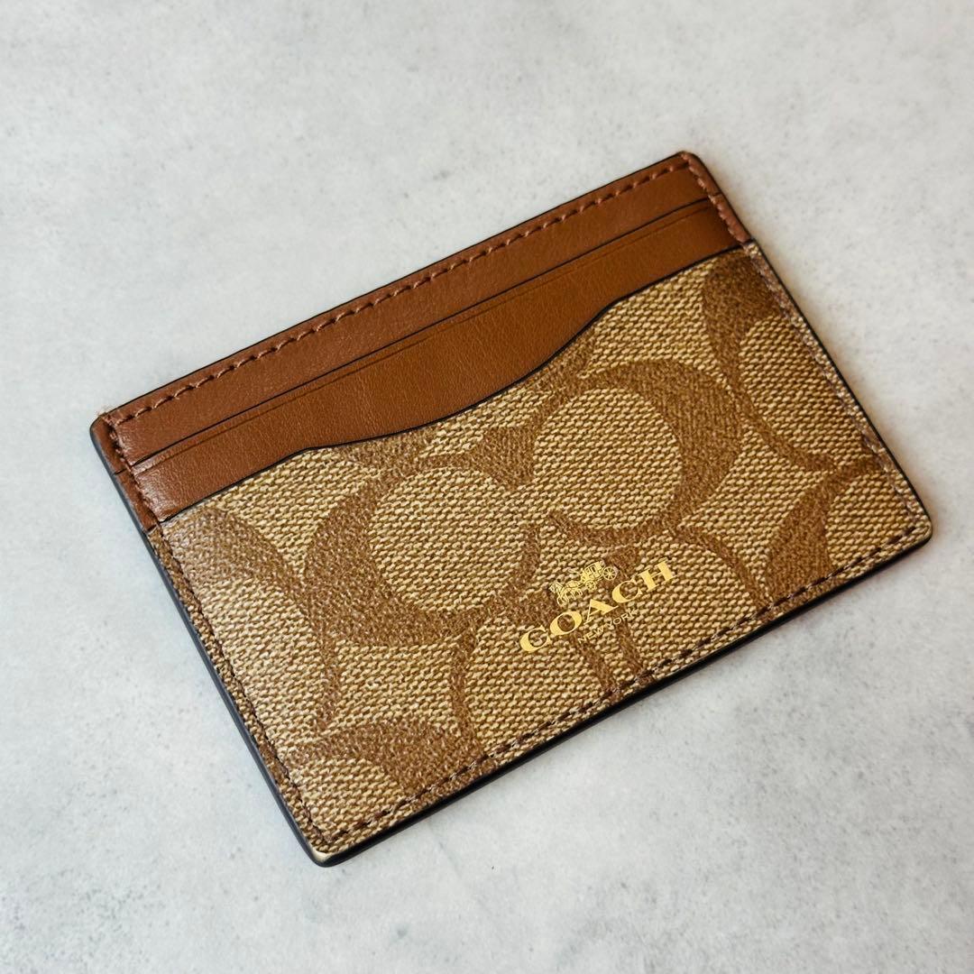 COACH スリム ID カード ケース・シグネチャー キャンバス 3