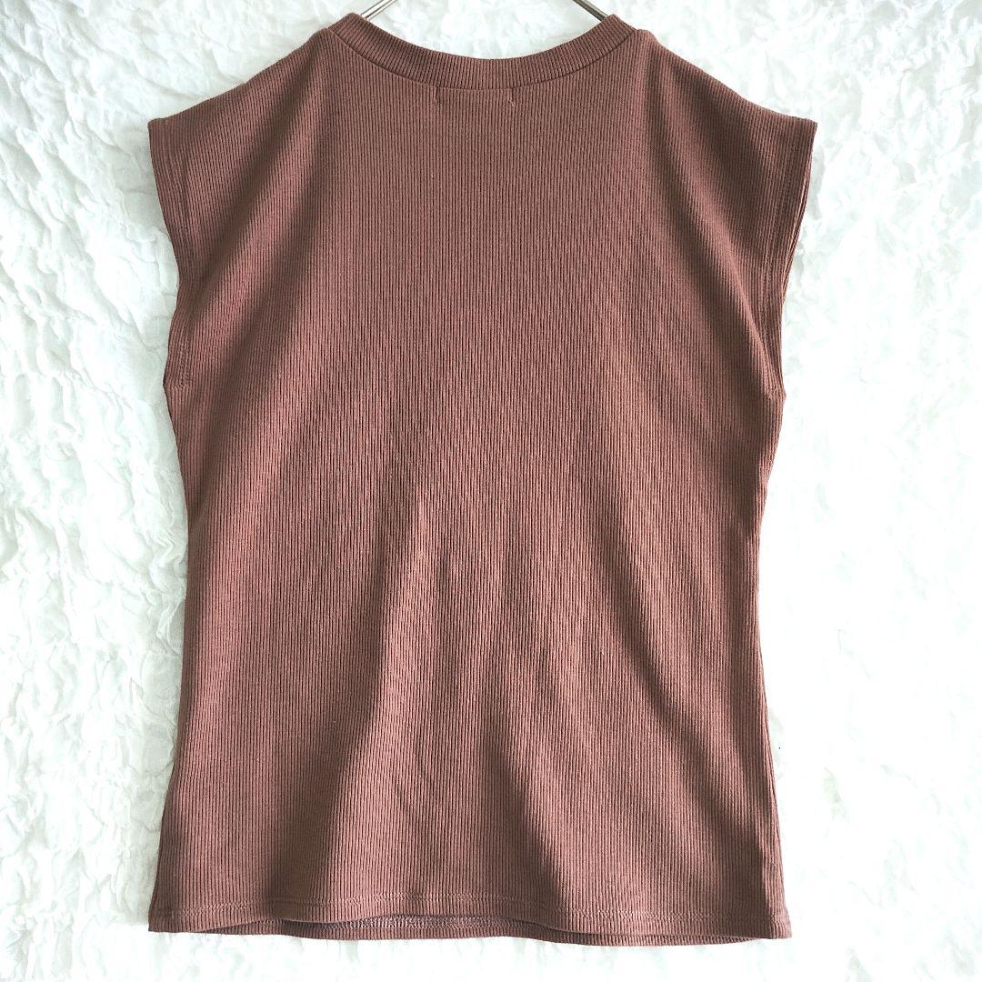 BE RADIANCEビーラディエンス 花ビジューモチーフ ノースリーブニットF 5