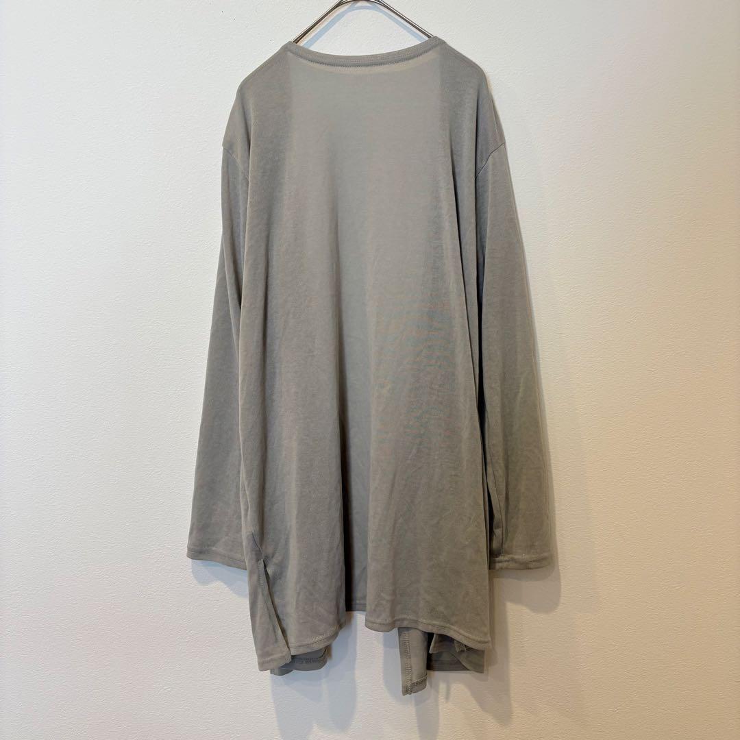 神戸レタス　ロングカーディガン ノーカラー 灰色　グレー　M 無地　羽織り 4