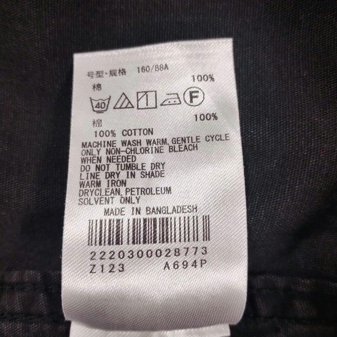 アメリカンホリック 黒 シャツワンピース 長袖 2ポケット オーバーサイズ L 9