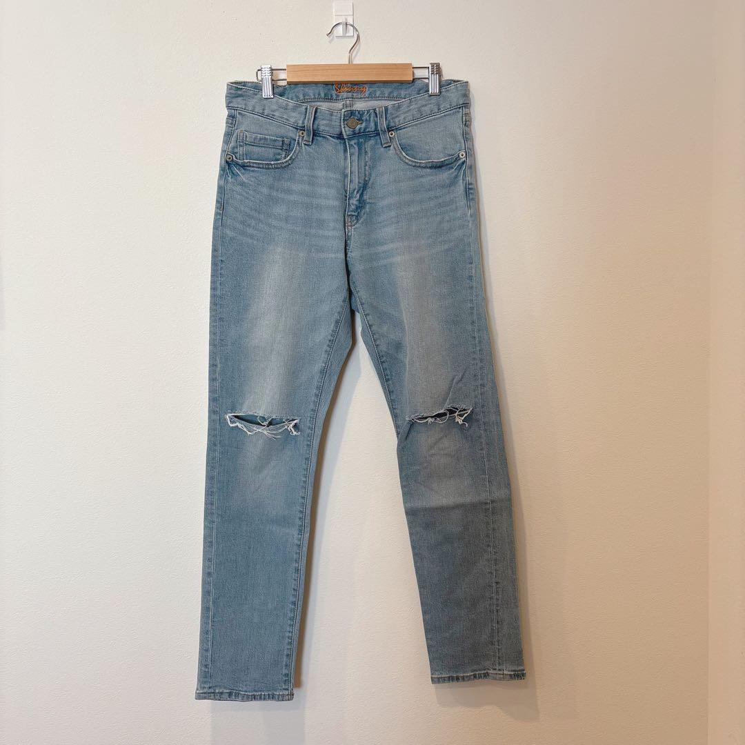 .ウィゴー デニムパンツ ジーパン　カジュアル　青 M ダメージ　シンプル