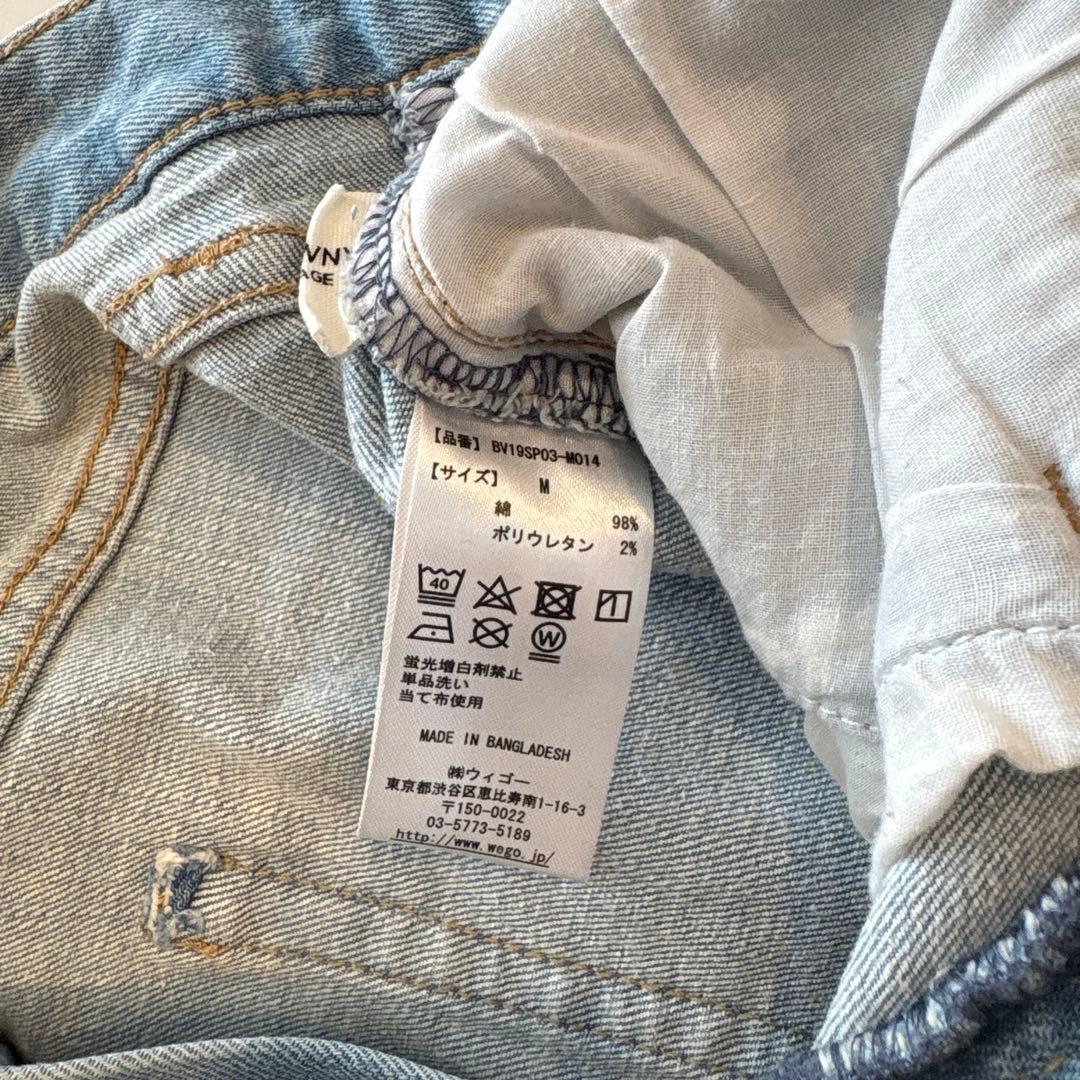.ウィゴー デニムパンツ ジーパン　カジュアル　青 M ダメージ　シンプル 7