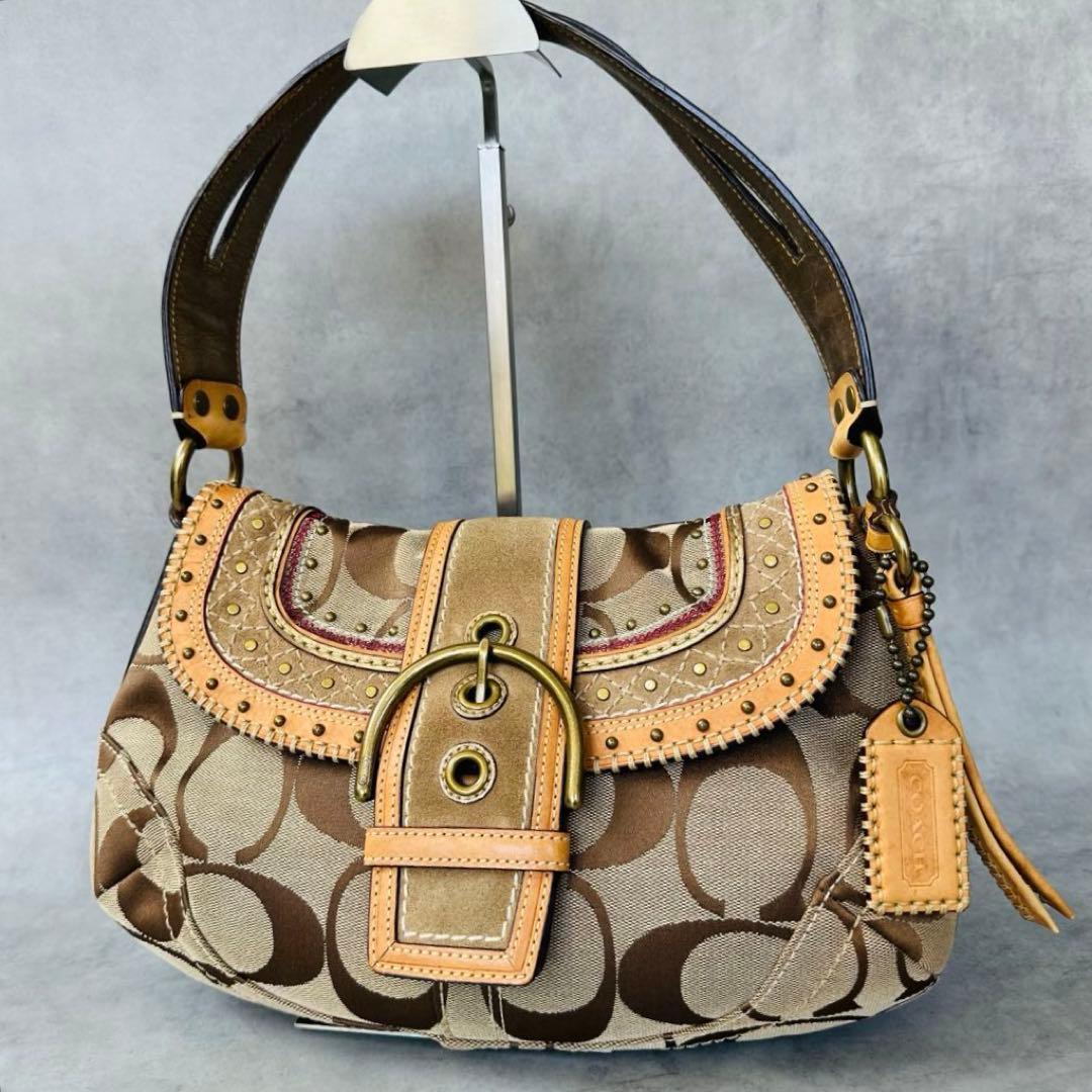 COACH Soho Studs Braided Shoulder Bag