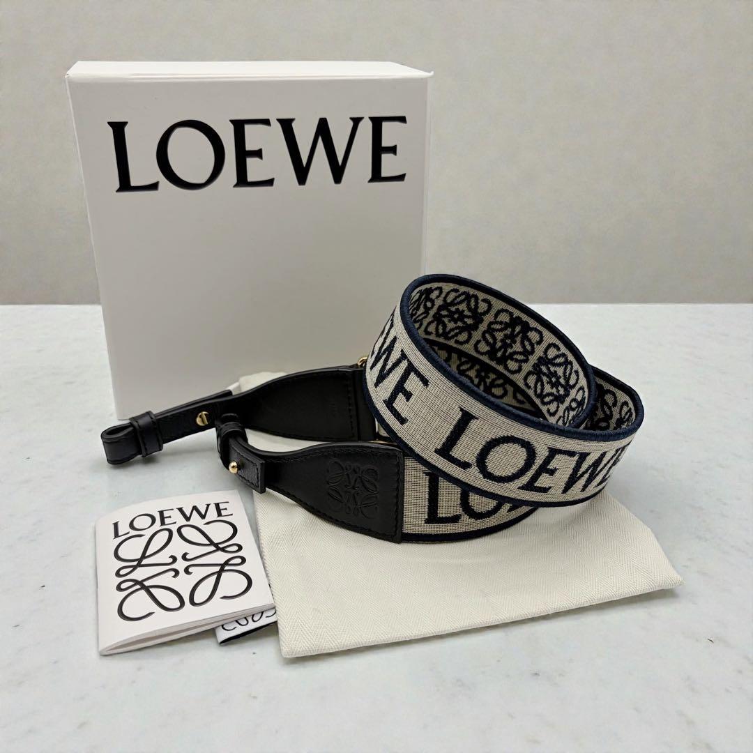 ⭐️ほぼ未使用⭐️ ロエベ アナグラム ロゴ ループストラップ ネイビー