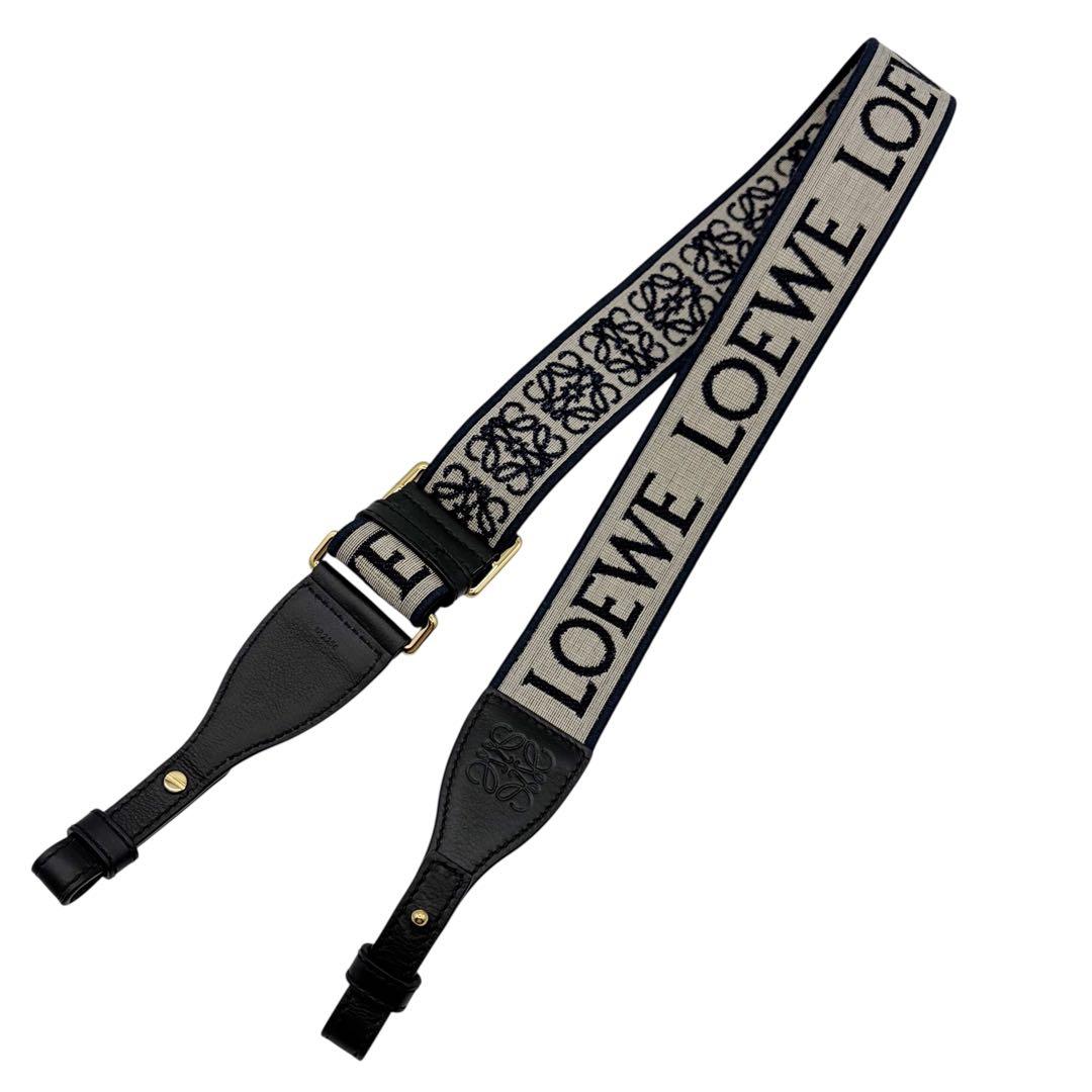 ⭐️ほぼ未使用⭐️ ロエベ アナグラム ロゴ ループストラップ ネイビー 3