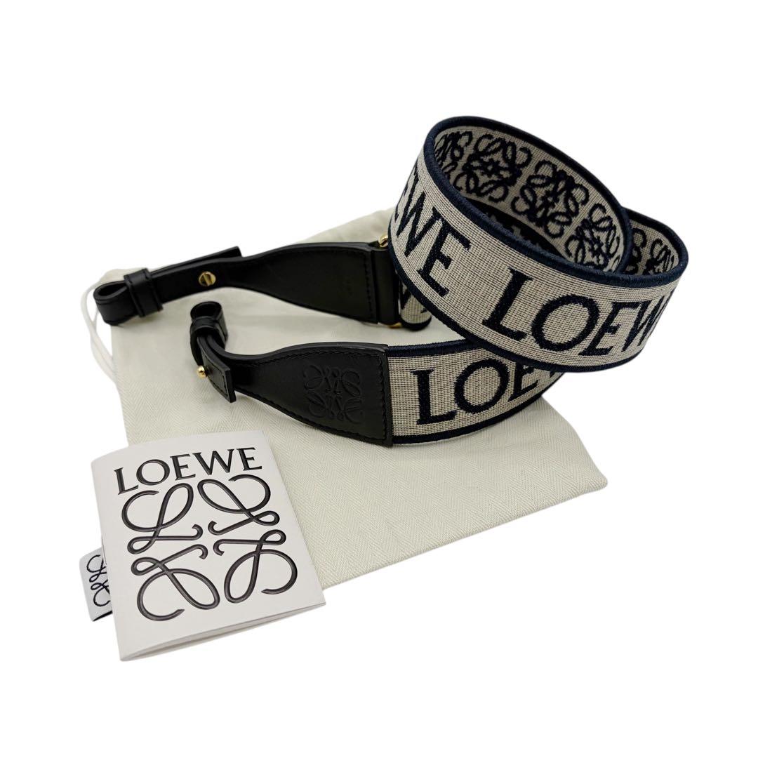 ⭐️ほぼ未使用⭐️ ロエベ アナグラム ロゴ ループストラップ ネイビー 10