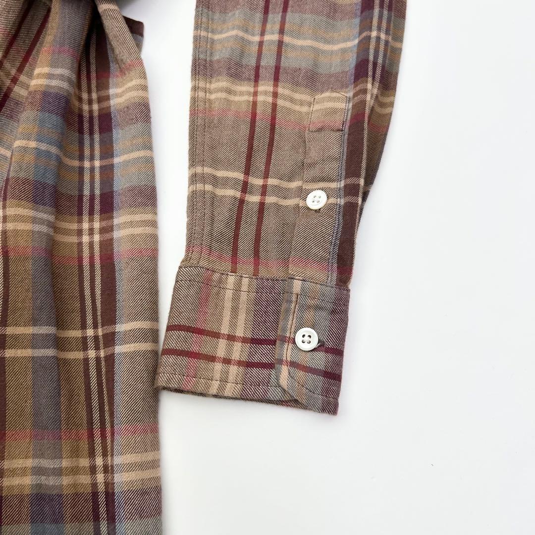 ラルフローレン　ロングワンピース　チェック柄　ブラウン　ベルト　6 8