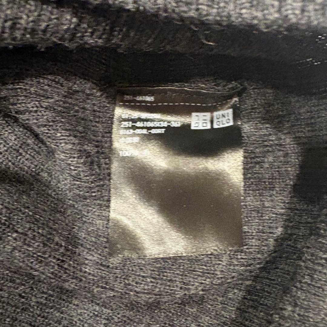 ユニクロ タートルネック ニット リブ セーター 灰色　グレー　M レディース 7