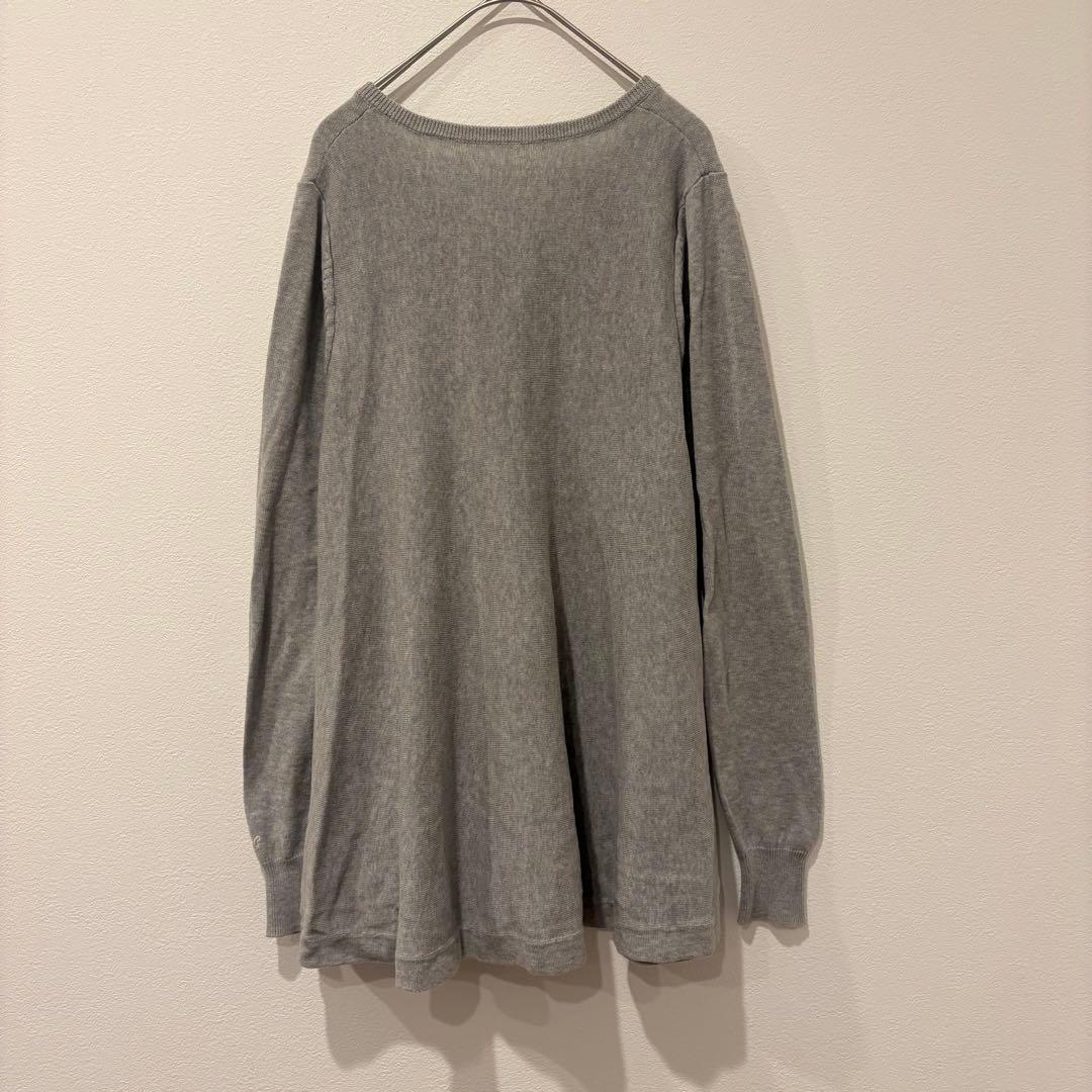 ココディール ニット チュニック Vネック 灰色　グレー 長袖 フレア M 6