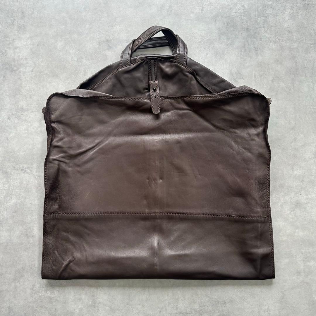 希少✨Ermenegildo Zegna ナッパレザー　本革　ガーメントバッグ 2