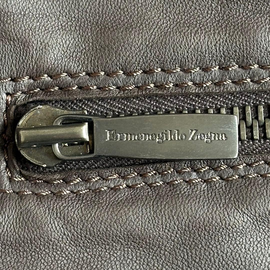 希少✨Ermenegildo Zegna ナッパレザー　本革　ガーメントバッグ 13