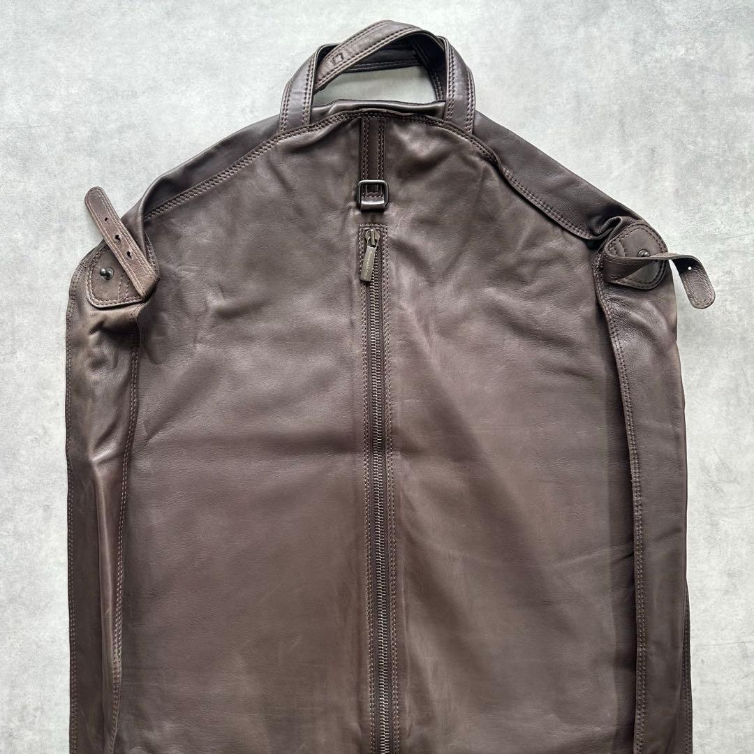 希少✨Ermenegildo Zegna ナッパレザー　本革　ガーメントバッグ 5