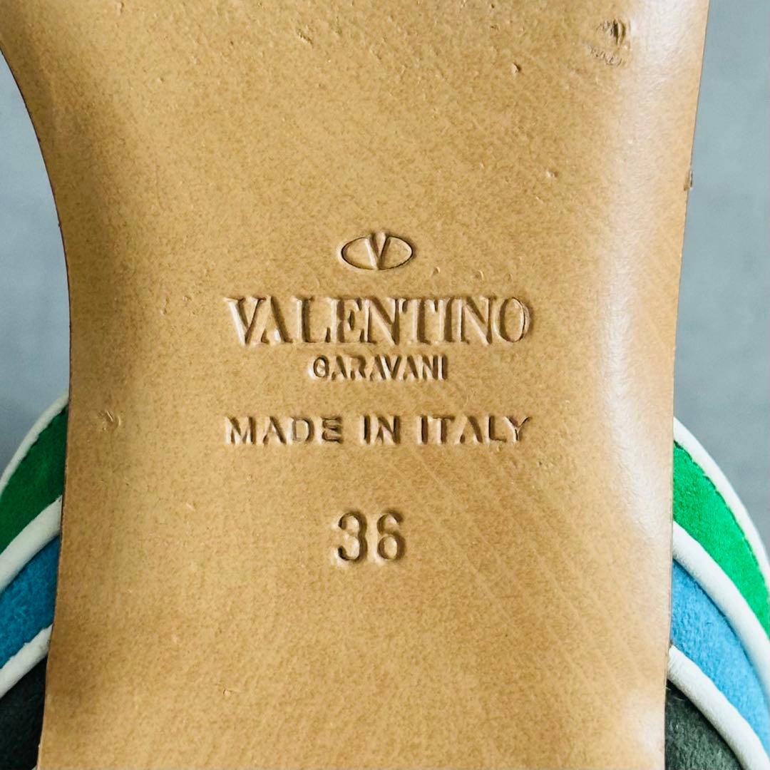 VALENTINO GARAVANI レザートリム アンクルストラップ サンダル 9