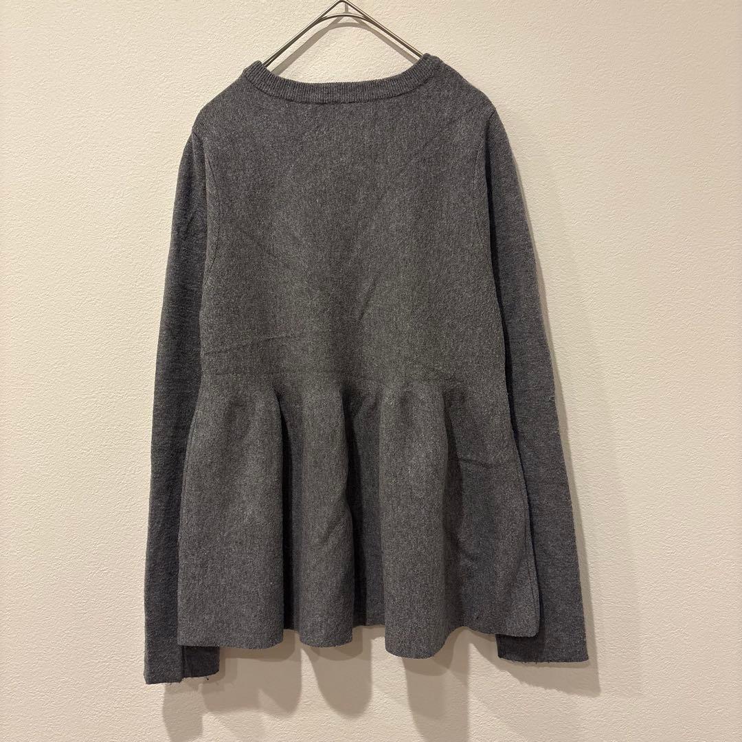 リエディ ペプラムニット フレア　トップス 長袖 グレー 灰色　Mサイズ 6