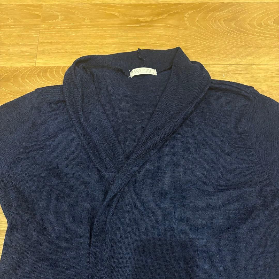 .パークガール ロングカーディガン ガウン 羽織りネイビー　紺色　Mサイズ 4