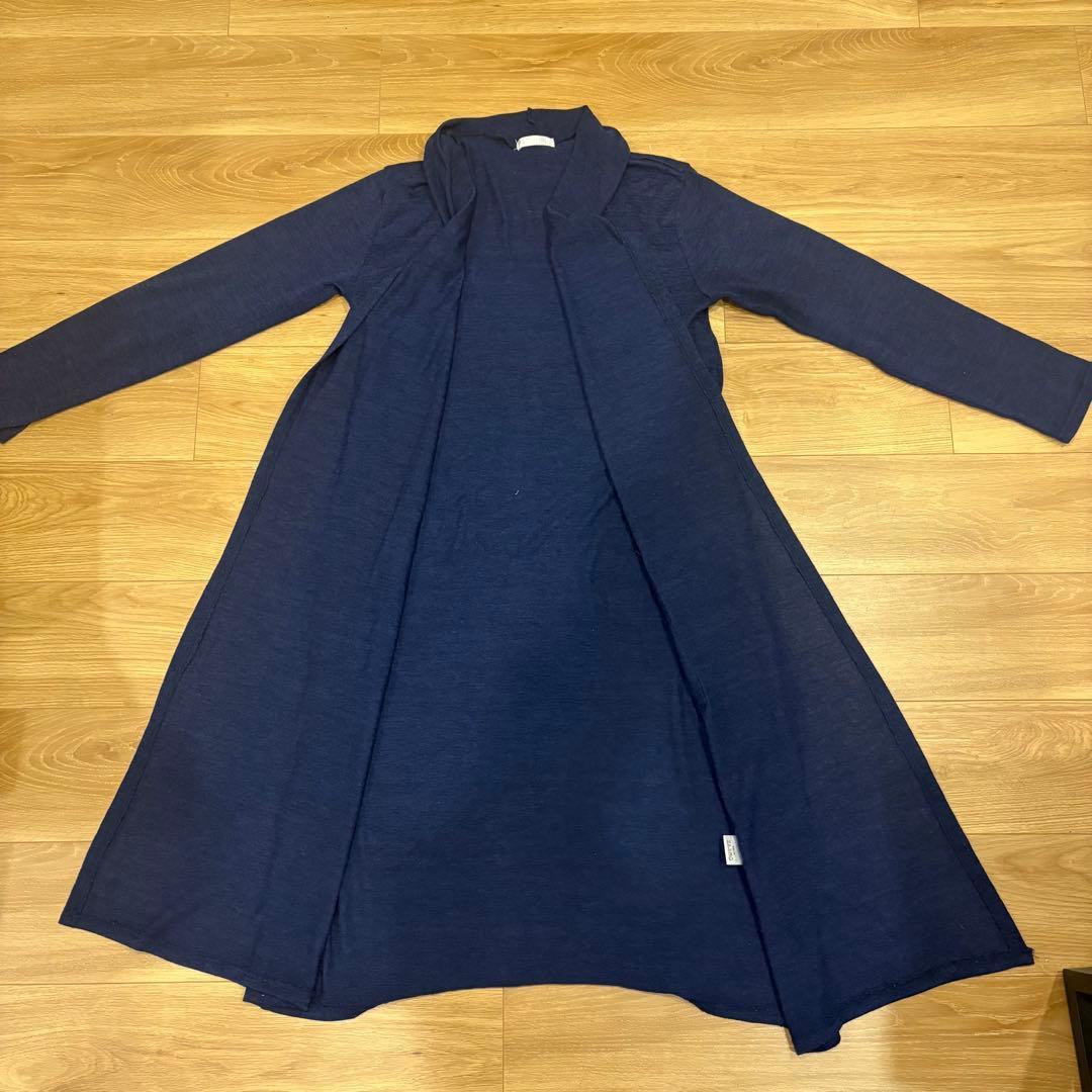 .パークガール ロングカーディガン ガウン 羽織りネイビー　紺色　Mサイズ 6