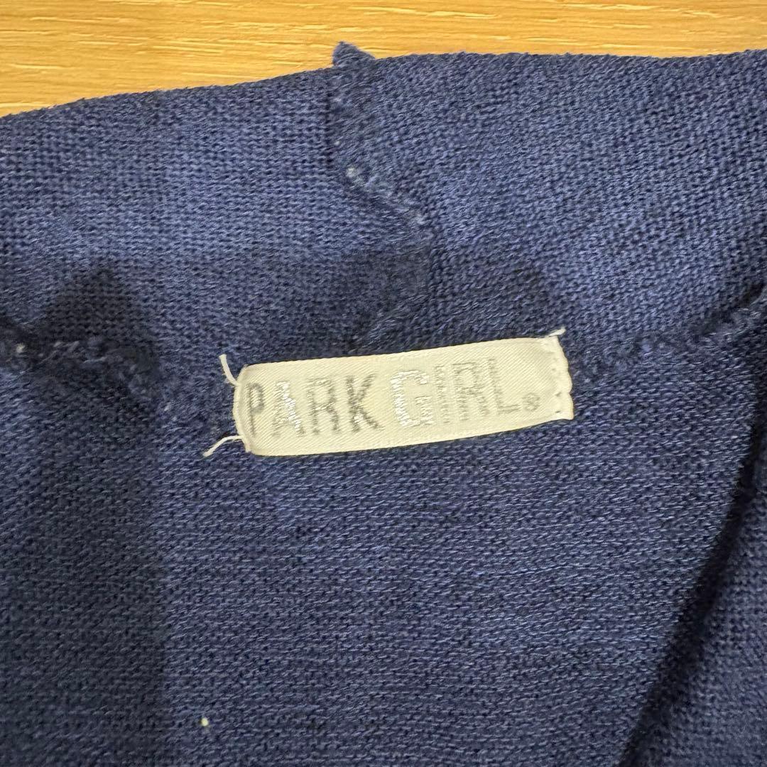 .パークガール ロングカーディガン ガウン 羽織りネイビー　紺色　Mサイズ 8