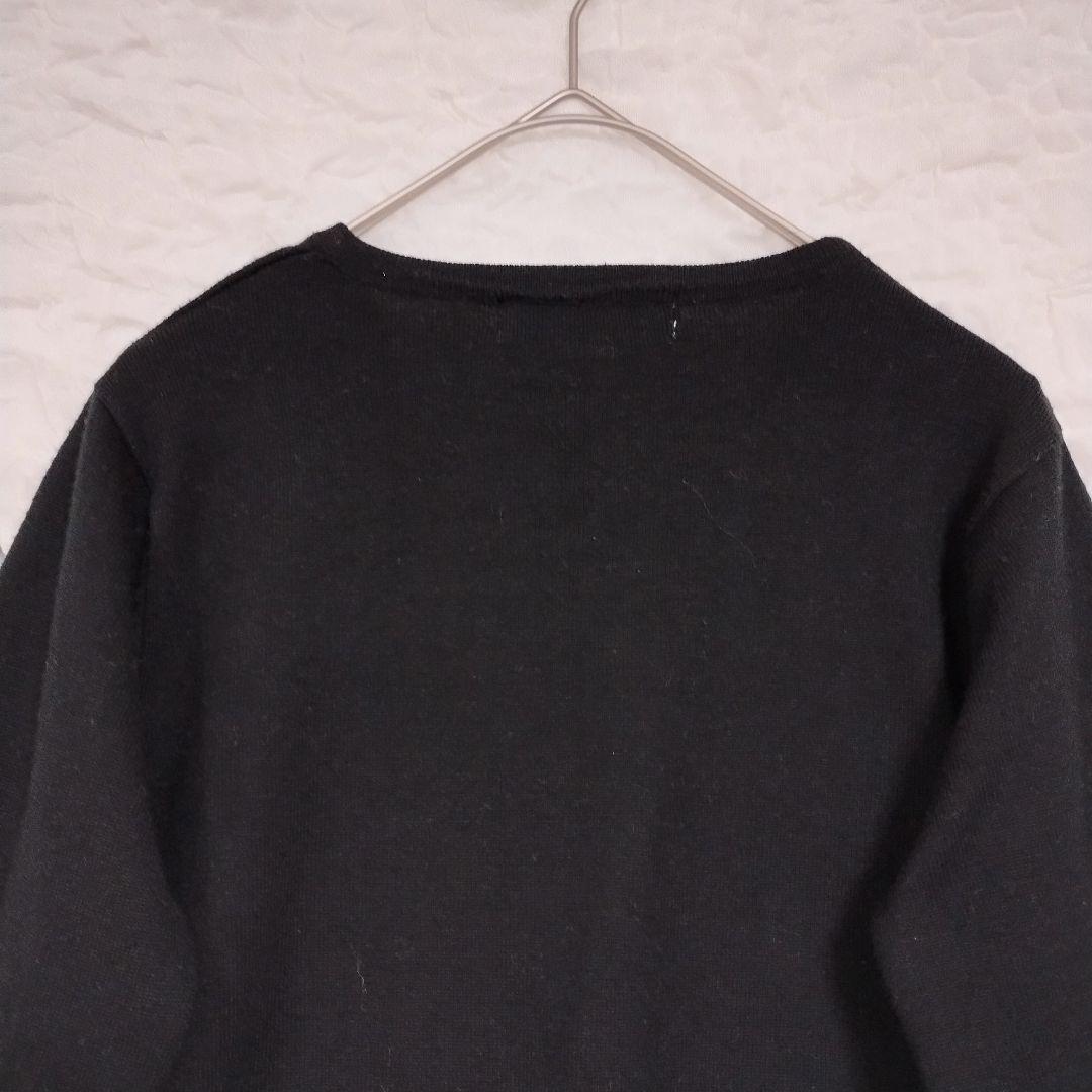 Meu's ミューズ ブラックニットカーディガン 長袖 M ビジューボタン付き 7