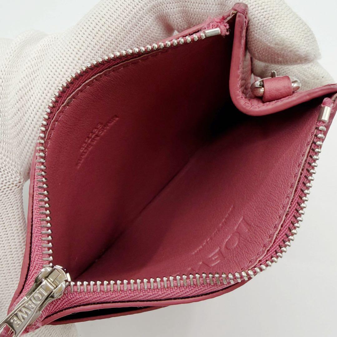 ⭐️良品⭐️ ロエベ アナグラム スクエア コインカードホルダー キーリング 4