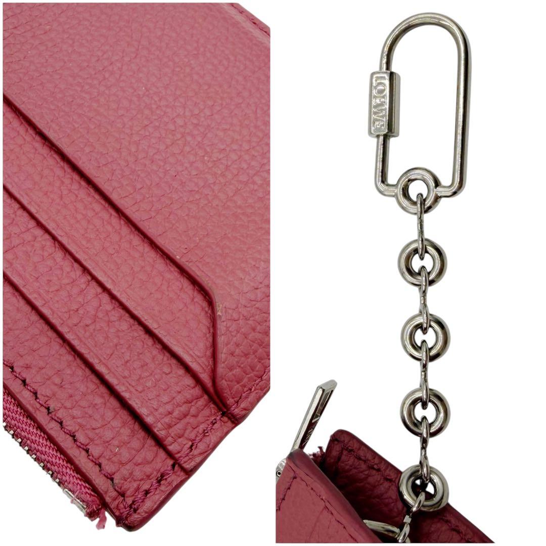 ⭐️良品⭐️ ロエベ アナグラム スクエア コインカードホルダー キーリング 6