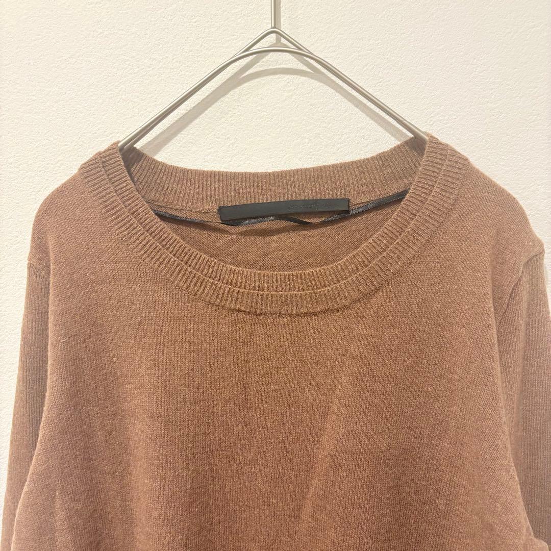 .ジョルダーノ レイヤードニット 重ね着風 ブラウン 茶色　M相当　丈長め 2