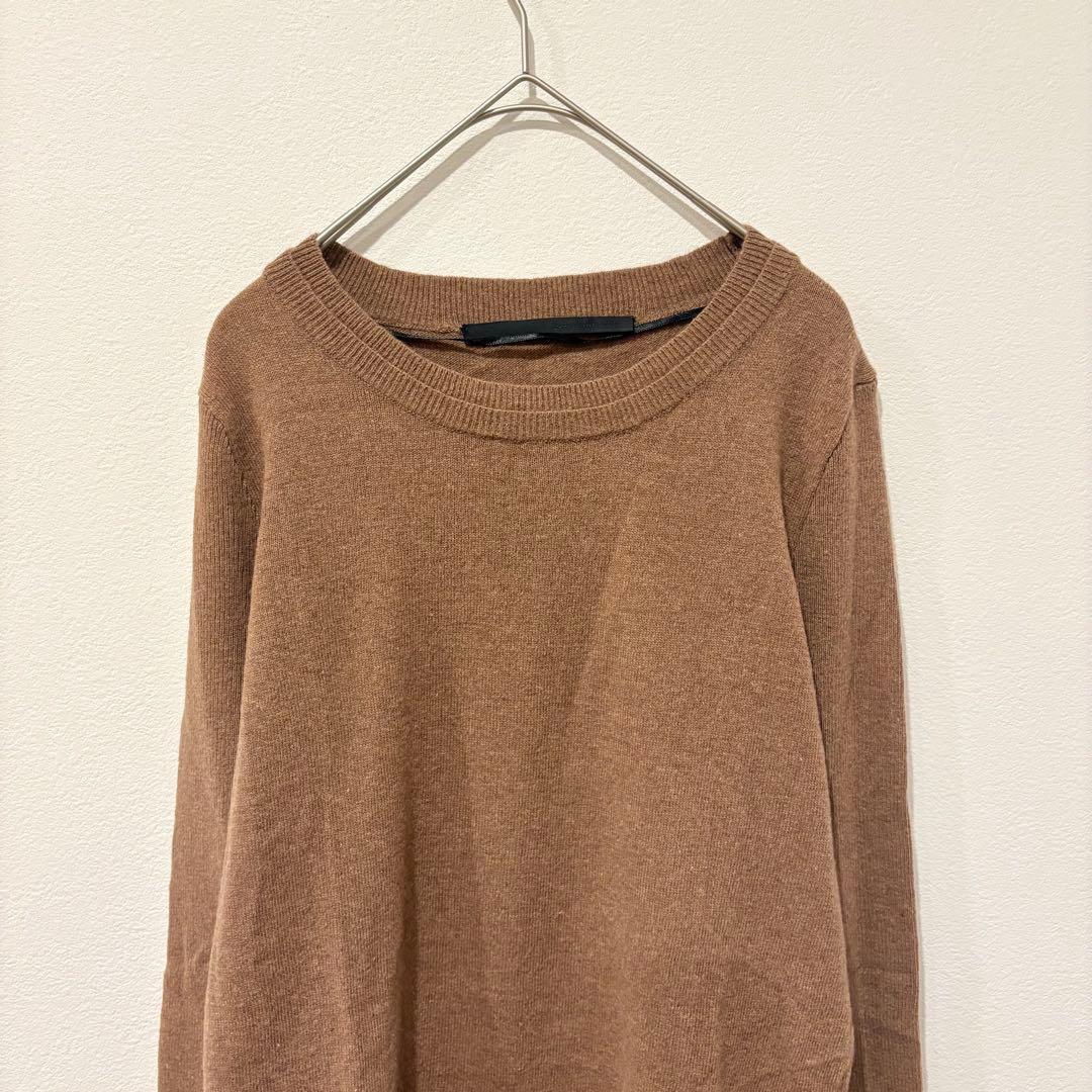 .ジョルダーノ レイヤードニット 重ね着風 ブラウン 茶色　M相当　丈長め 7