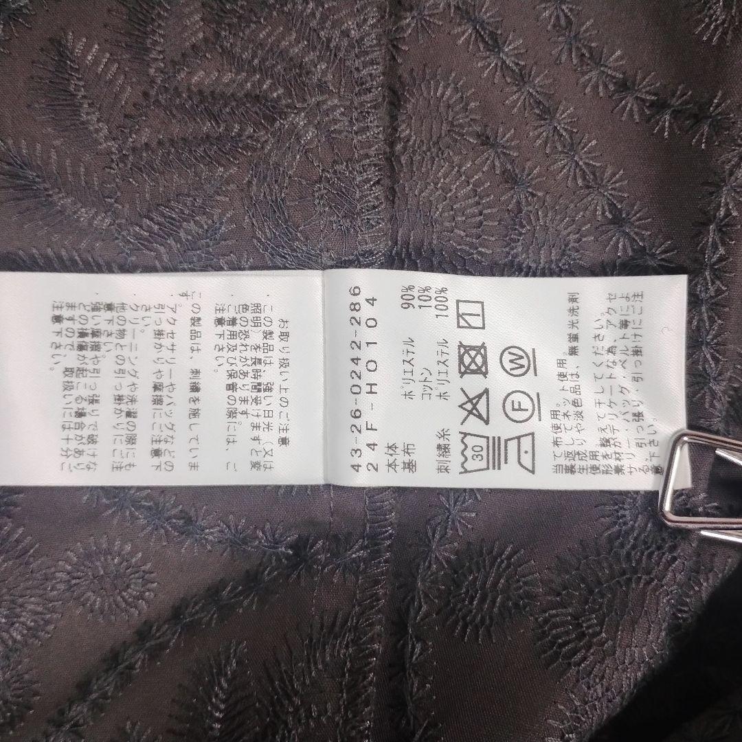 ビームスハート 黒い総刺繍入り 長袖ワンピース オーバーサイズ 12