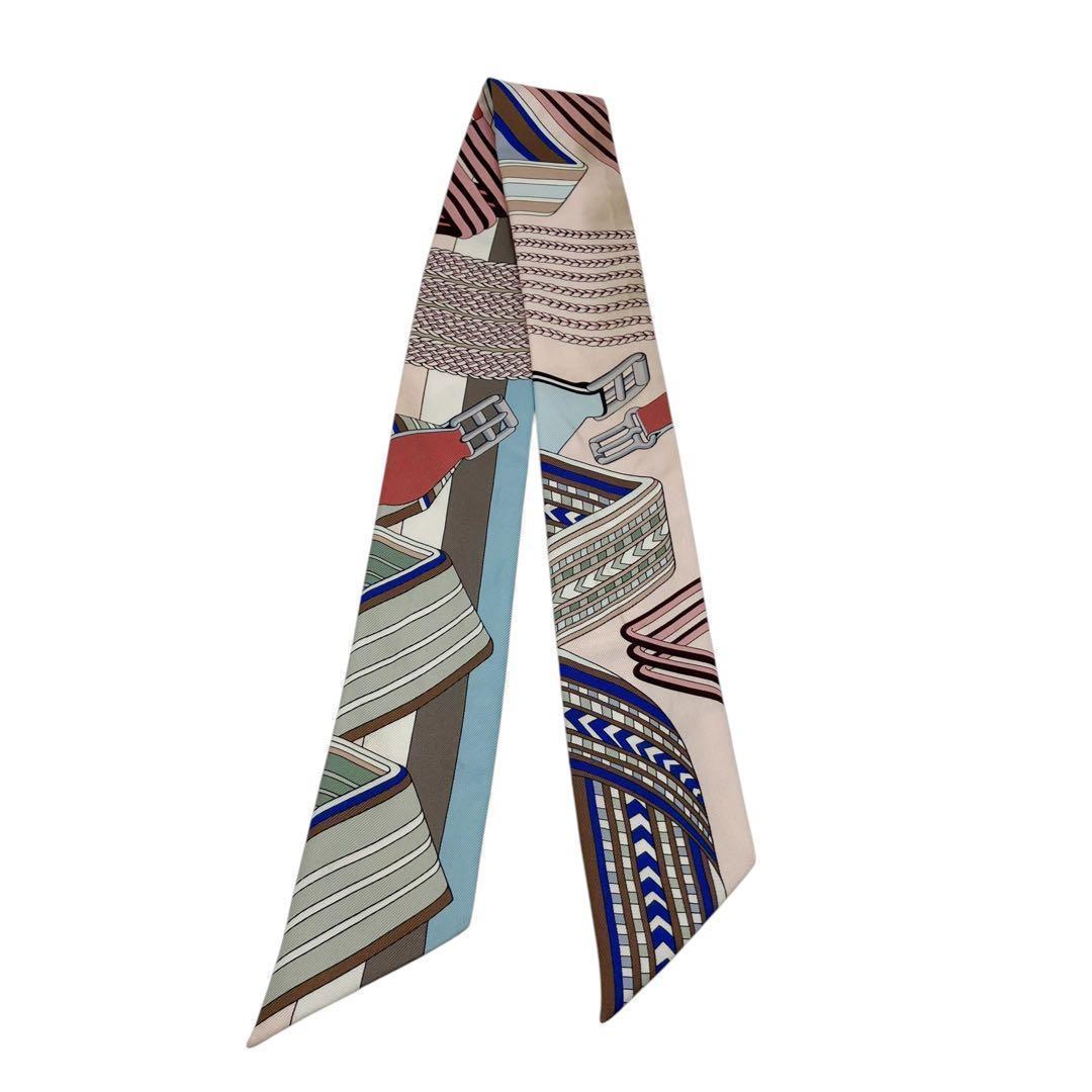 良品✨ エルメス ジグザグのサングル ツイリースカーフ マルチカラー 2