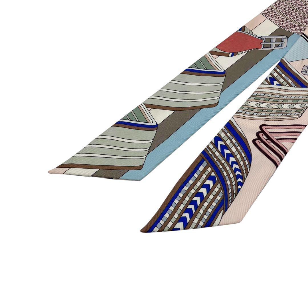 良品✨ エルメス ジグザグのサングル ツイリースカーフ マルチカラー 3