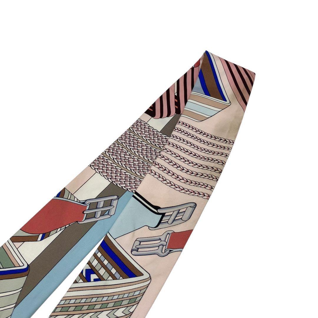 良品✨ エルメス ジグザグのサングル ツイリースカーフ マルチカラー 4