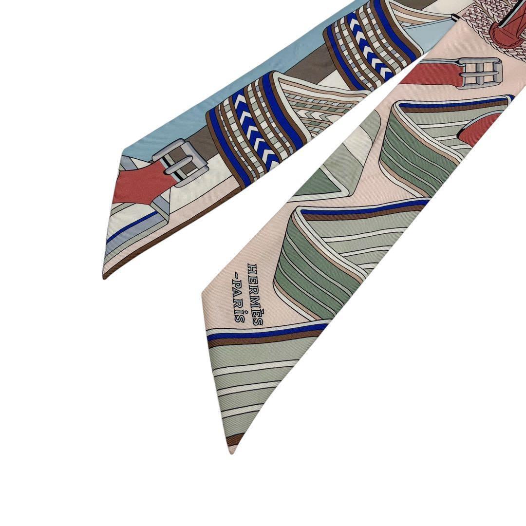 良品✨ エルメス ジグザグのサングル ツイリースカーフ マルチカラー 5