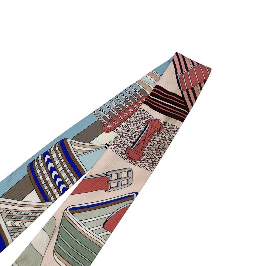 良品✨ エルメス ジグザグのサングル ツイリースカーフ マルチカラー 6