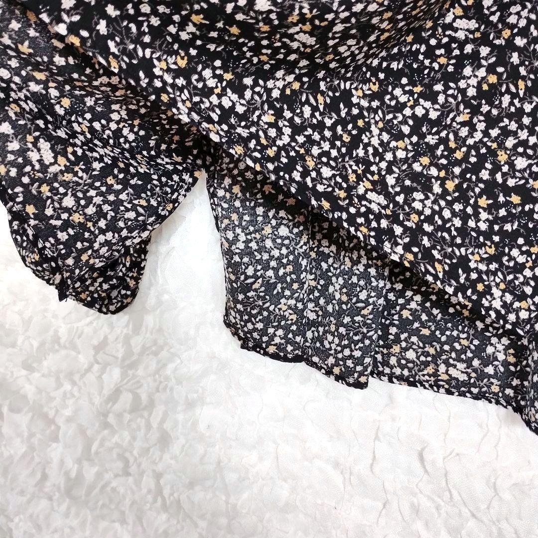 COHINAコヒナ 総花柄 長袖ブラウス Fサイズ 軽やか リボン パフスリーブ 5