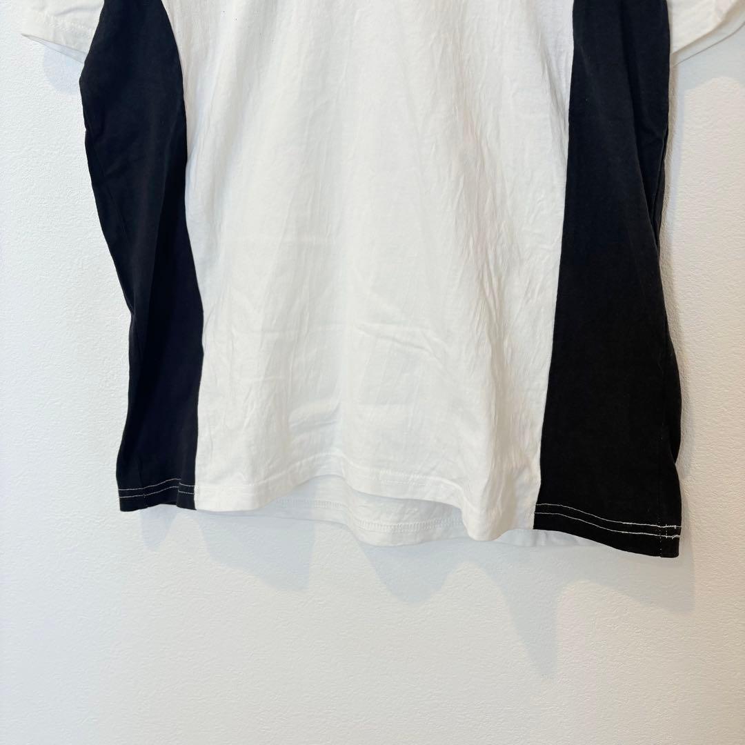 .Tシャツ　半袖　ロゴ入り 白黒 Mサイズ　レディース　スポーティー　シンプル 4