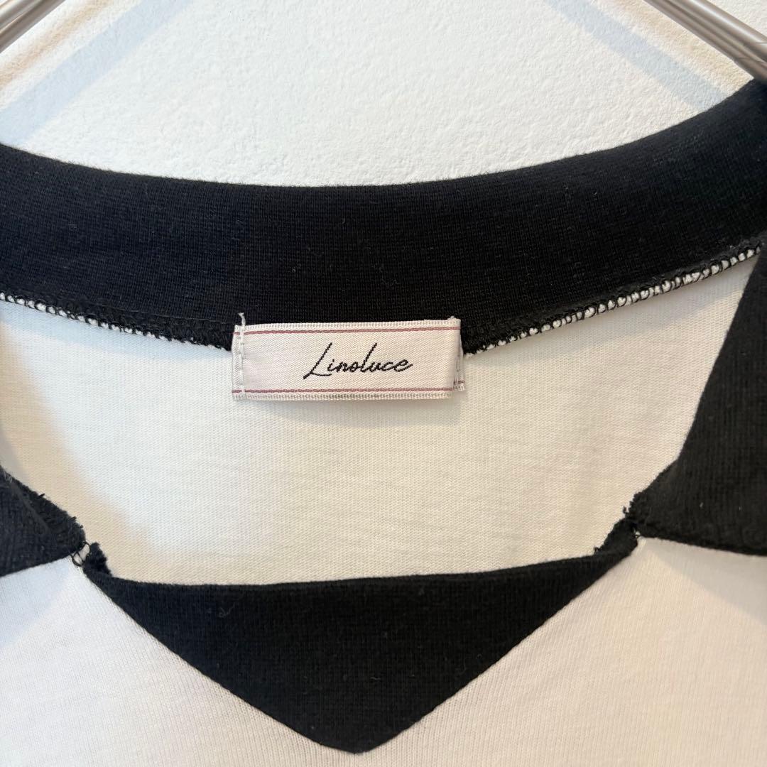 .Tシャツ　半袖　ロゴ入り 白黒 Mサイズ　レディース　スポーティー　シンプル 5