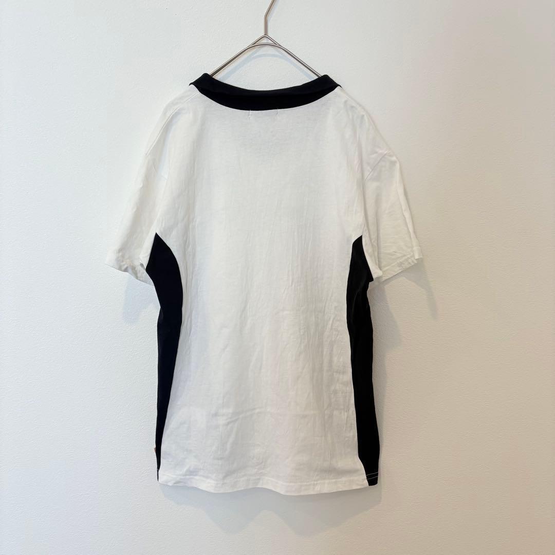 .Tシャツ　半袖　ロゴ入り 白黒 Mサイズ　レディース　スポーティー　シンプル 6