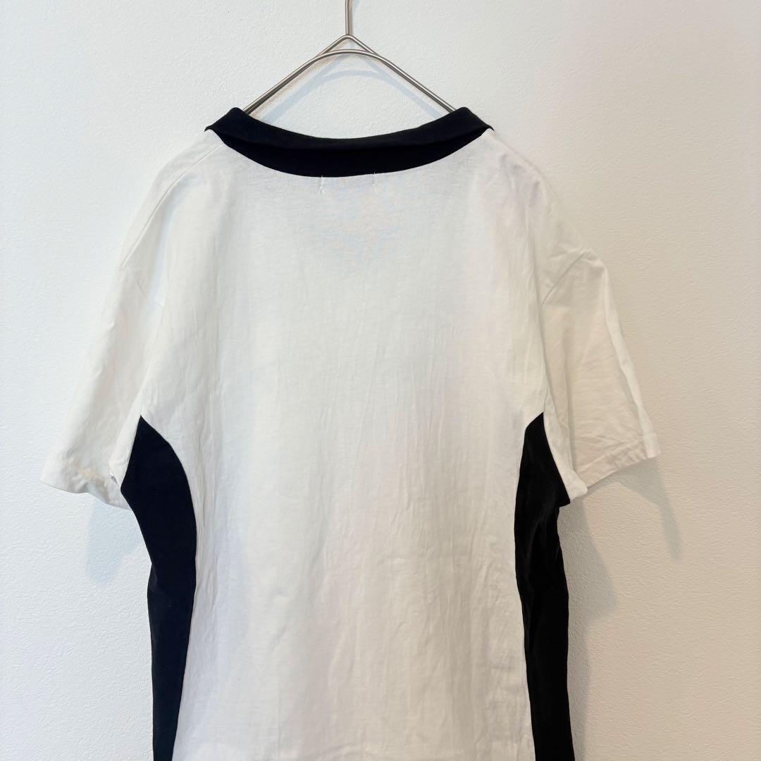 .Tシャツ　半袖　ロゴ入り 白黒 Mサイズ　レディース　スポーティー　シンプル 7