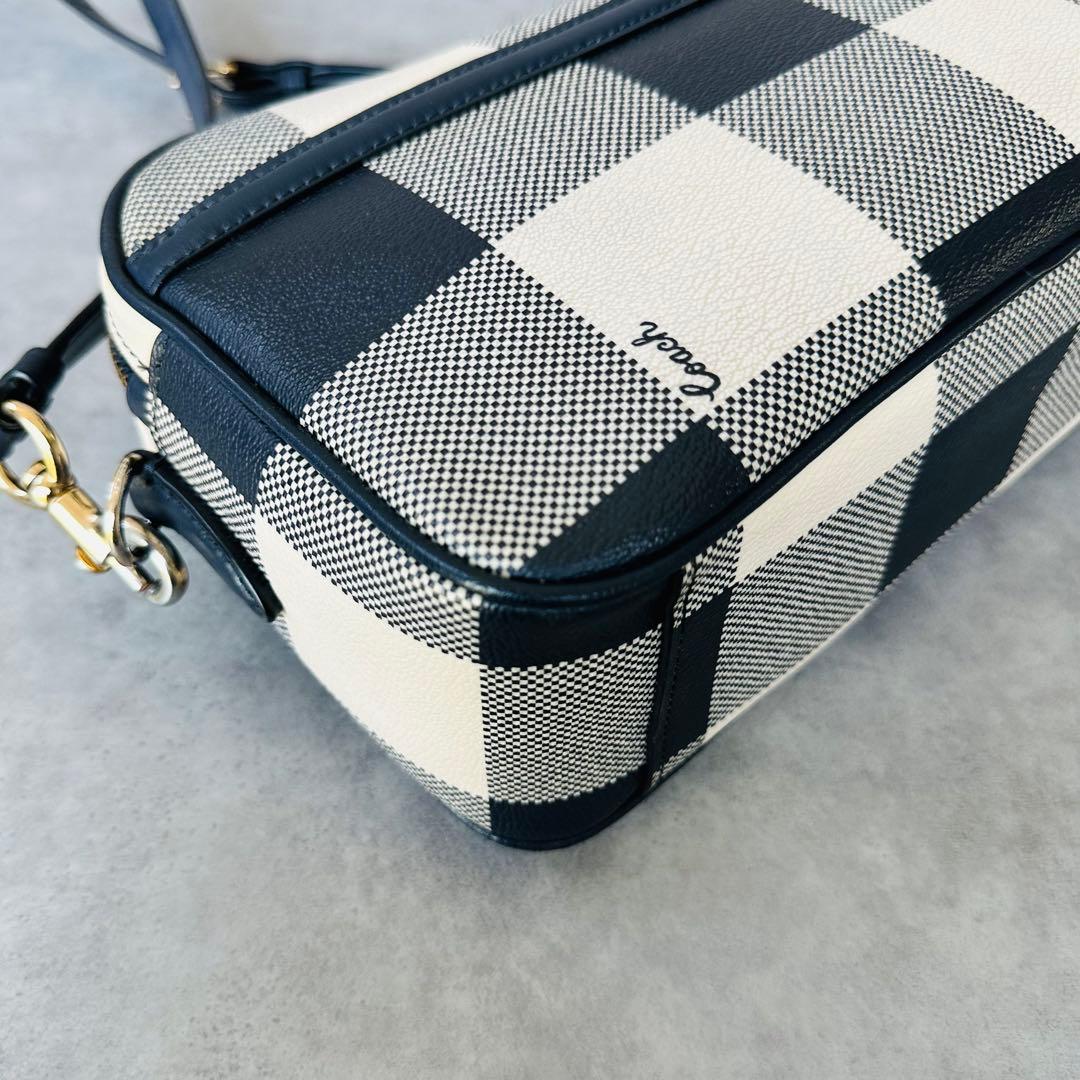 COACH Gingham Check Double Zip Shoulder 11